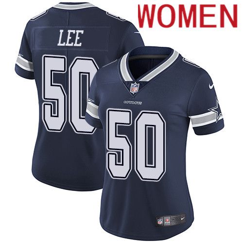 Women Dallas Cowboys #50 Sean Lee Nike Navy Vapor Limited NFL Jersey->women nfl jersey->Women Jersey